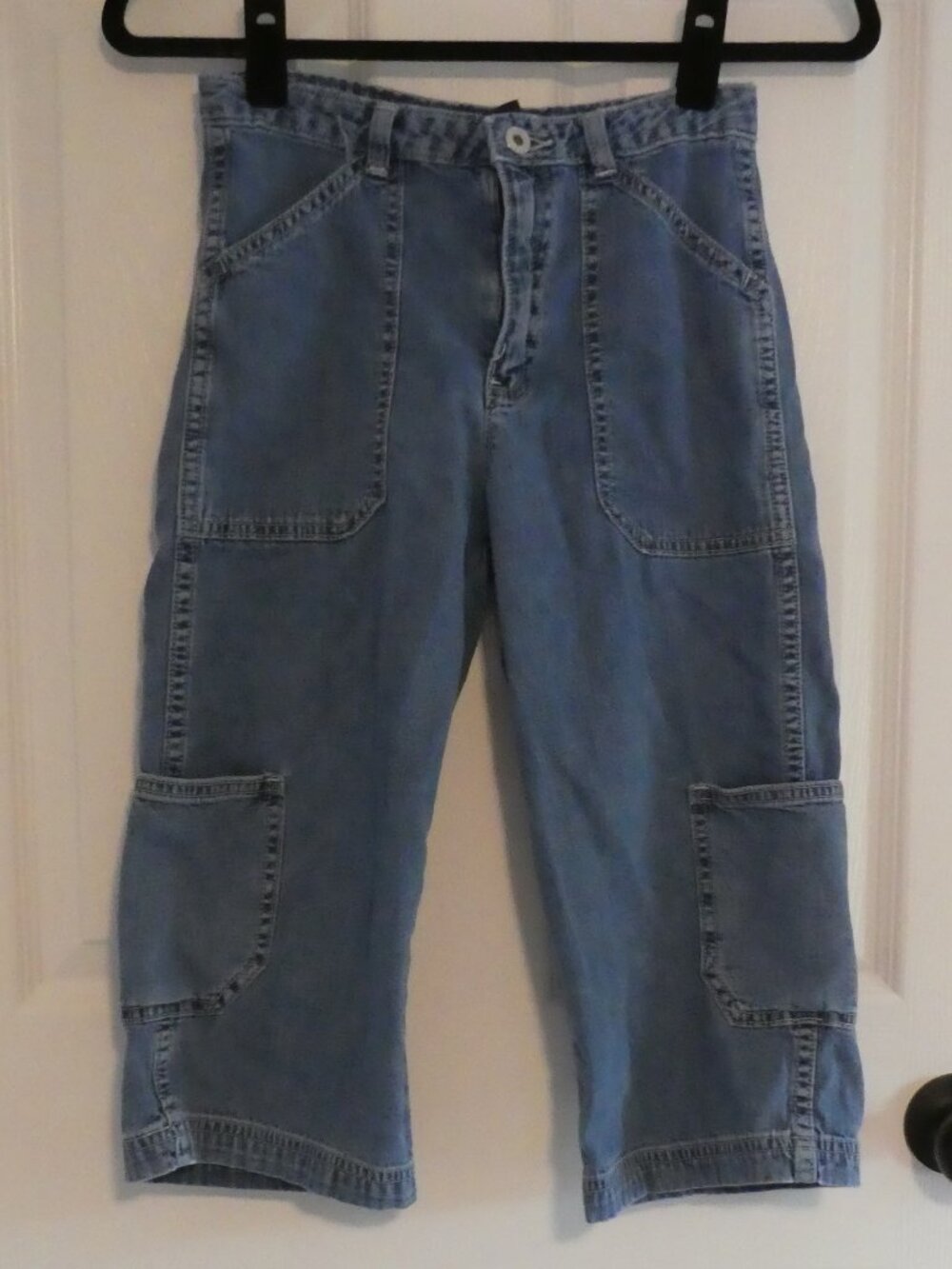 GAP Cropped Cargo Wide Leg Utility Denim Cotton Jeans - size 12